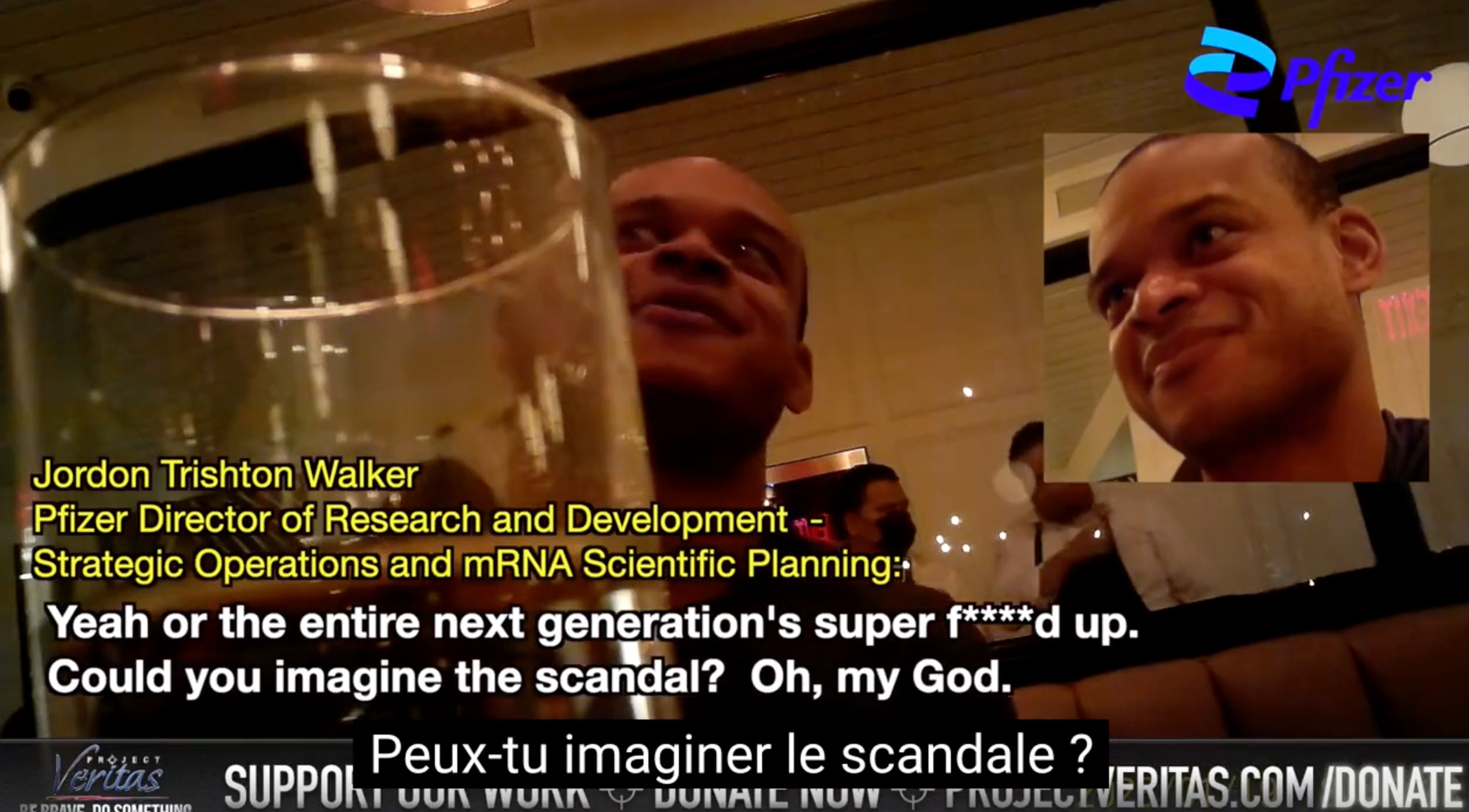 Project Veritas unveils a new video by Jordon Walker (Pfizer): “I hope that the mRNA does not persist in the body (…) Or all the future generation (would be) super screwed up.  Can you imagine the scandal?”