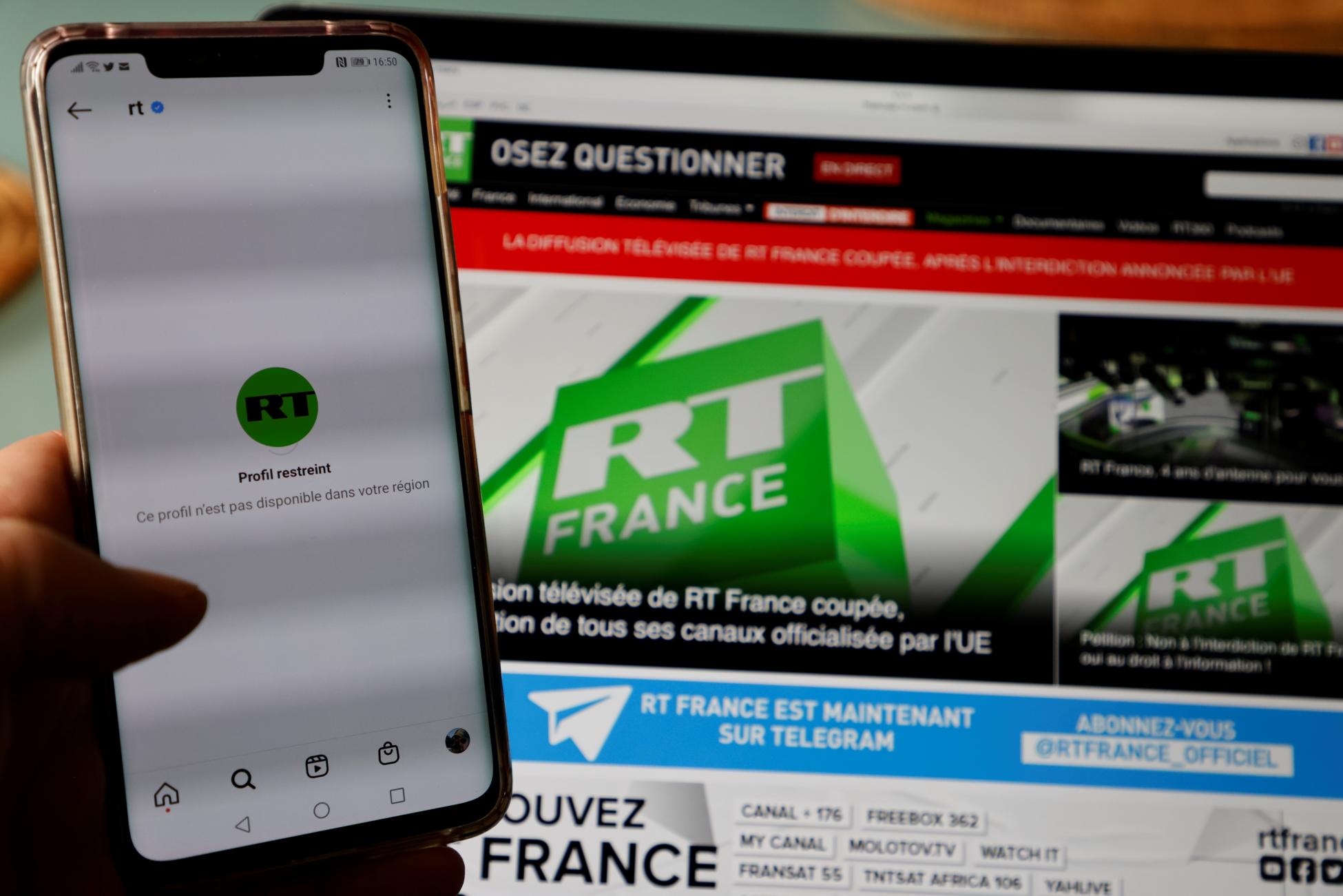 Freezing of RT France assets: the channel closes, Moscow promises to react