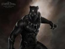 La tenue de Black Panther, le héros noir de Marvel, qui va faire ses débuts au cinéma.