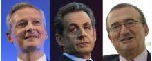 Bruno Le Maire, Nicolas Sarkozy et Hervé Mariton.