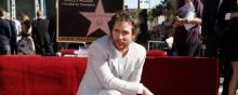 Matthew McConaughay et son étoile sur Hollywood Boulevard.