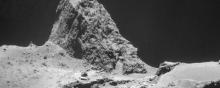 Une vue du sol de la comète 67P Tchourioumov-Guerassimenko.