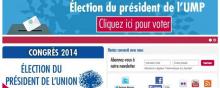 Capture d'écran du site de l'UMP pour l'élection de son président le 29.11.14.