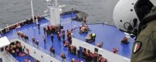 Opérations de sauvetage du ferry italien au large de la Grèce 28.12.14.