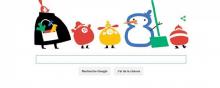 Google Doodle sur le solstice d'hiver le 21.12.2014.
