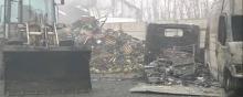L'entrepôt des Restos du cœur détruit par un incendie dans le Pas-de-Calais.