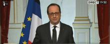Allocution de François Hollande après les assauts. 