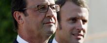 François Hollande et Emmanuel Macron.