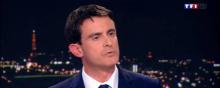 Manuel Valls sur le plateau de TF1. 