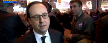 François Hollande au salon de l'Agriculture 2015.