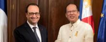 François Hollande a rencontré son homologue philippin Benigno Aquino à Manille ce jeudi.
