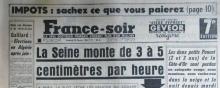 Une FranceSoir 28.02.1958 Crues Paris