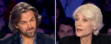 Françoise Hardy et  Aymeric Caron dans "On n'est pas couché"