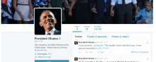 Le compte twitter de Barack Obama.
