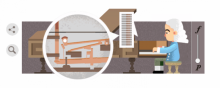 Le Google Doodle du 4 mai 2015 pour Bartolomeo Cristofori.