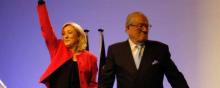 Marine Le Pen et Jean-Marie Le Pen, le 20 mai 2014.