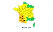 Treize départements du sud-ouest de la France sont placés en vigilance orange pour cause d'orage.