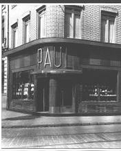 La façade historique de la toute première boutique Paul à Lille en 1963.