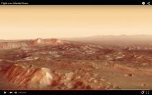 La planète Mars vue du ciel.