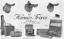 Des produits Hermès au début de la création de la marque.