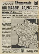 Une FranceSoir 30.091958 Référendum Ve République