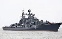 Un navire de la flotte de guerre russe.
