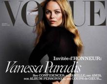 Vanessa Paradis en Une de "Vogue Paris".