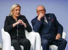 Jean-Marie Le Pen et sa fille.