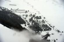 Une avalanche aux Deux Alpes. 