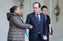 Christiane Taubira, François Hollande et Manuel Valls