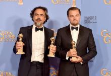 Leonardo DiCaprio Alejandro Inarritu Golden Globes 10.01.2016