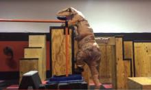Tyrannosaure-dinosaure-gymnaste
