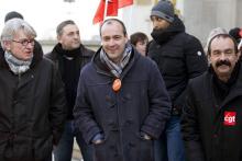 Mailly (FO) Berger (CFDT) et Martinez (CGT).