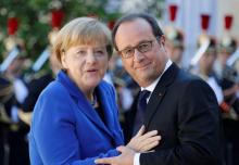 Angela Merkel et François Hollande à l'Elysée.