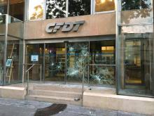 CFDT siège vandalisé paris