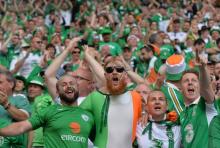 Supporters irlandais Euro 2013 joie