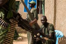 Des soldats sud-soudanais de la SPLA, loyale au président Salva Kiir.