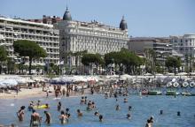 Une plage de Cannes.