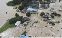 Les inondations au Japon ont détruit plusieurs habitations.