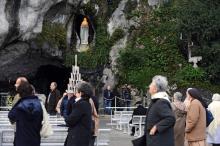 La grotte de Massabielle à Lourdes.