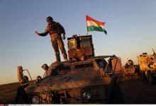 Un combattant kurde des peshmergas en Irak.