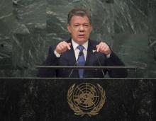 Juan Manuel Santos, président de la Colombie vient d'être nommé prix Nobel de la Paix