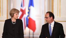 Theresa May et François Hollandeà l'Elysée en juillet 2016.
