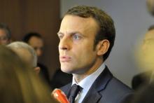 Le candidat à la présidentielle française Emmanuel Macron à Alger, en Algérie, le 13 février 2017