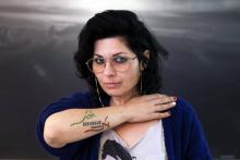 Maysaloun Hamoud, réalisatrice du film "Bar Bahar", à Tel-Aviv en Israël, le 7 février 2017