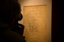 Le dessin de Michel-Ange, "Le Sacrifice d'Isaac" exposé à Rome aux Musées du Capitole, le 21 avril 2