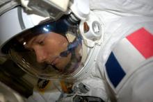 Une photo fournie par l'ESA et la NSA le 25 mars 2017, montrant l'astronaute français Thomas Pesquet