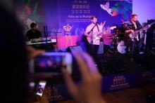 Le groupe français King Krab à Pékin, peu avant la Fête de la Musique, le 19 juin 2017