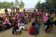 Des migrants Rohingyas au bangladesh, qui ont fuit les violences ethiques dans l'ouest de la Birmani