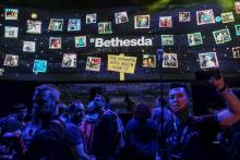 Rencontre de joueurs de jeux vidéo le 11 juin 2017, avant l'ouverture du salon des jeux vidéo E3 le 
